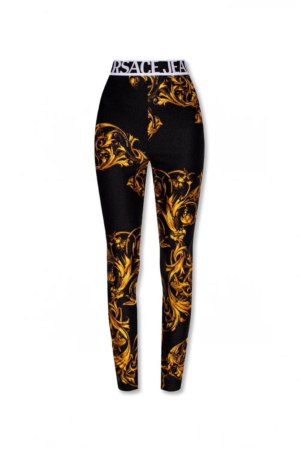 BLACK Barocco-printed leggings