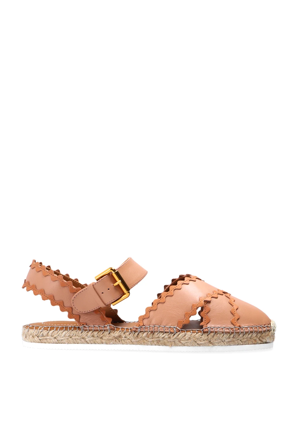 BROWN ‘Fermo’ leather espadrilles