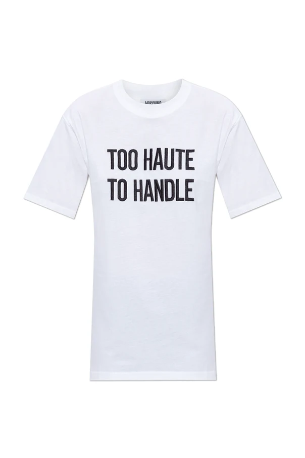 BIAŁY  T-shirt z haftem