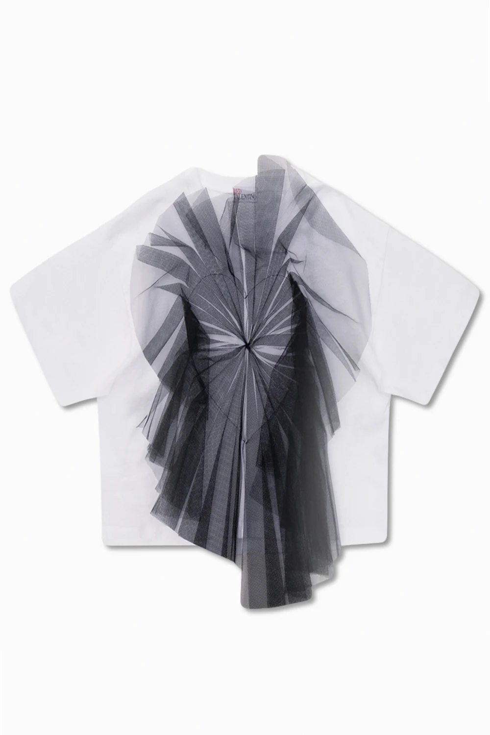 T-shirt with tulle appliqué