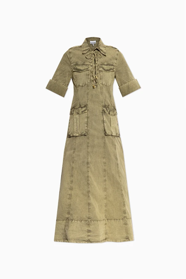 GRÜN Baumwollkleid