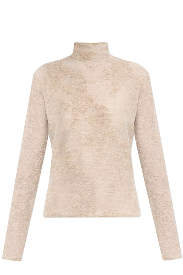 BEIGE Pullover mit Blumenmuster