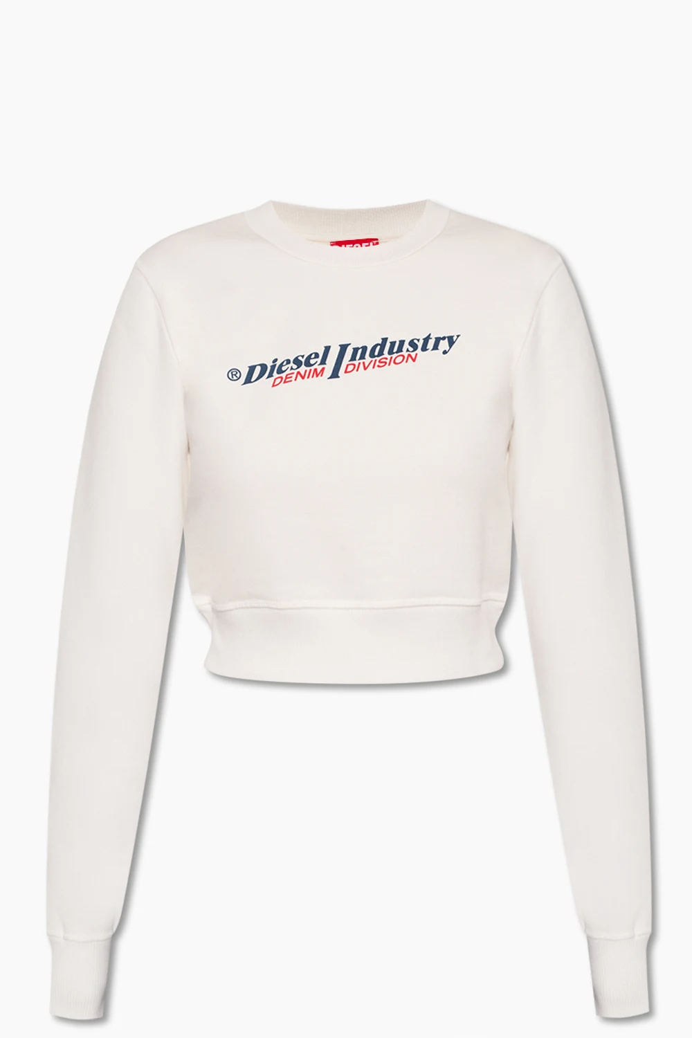 WHITE ‘F-Slimmy’ crop sweatshirt