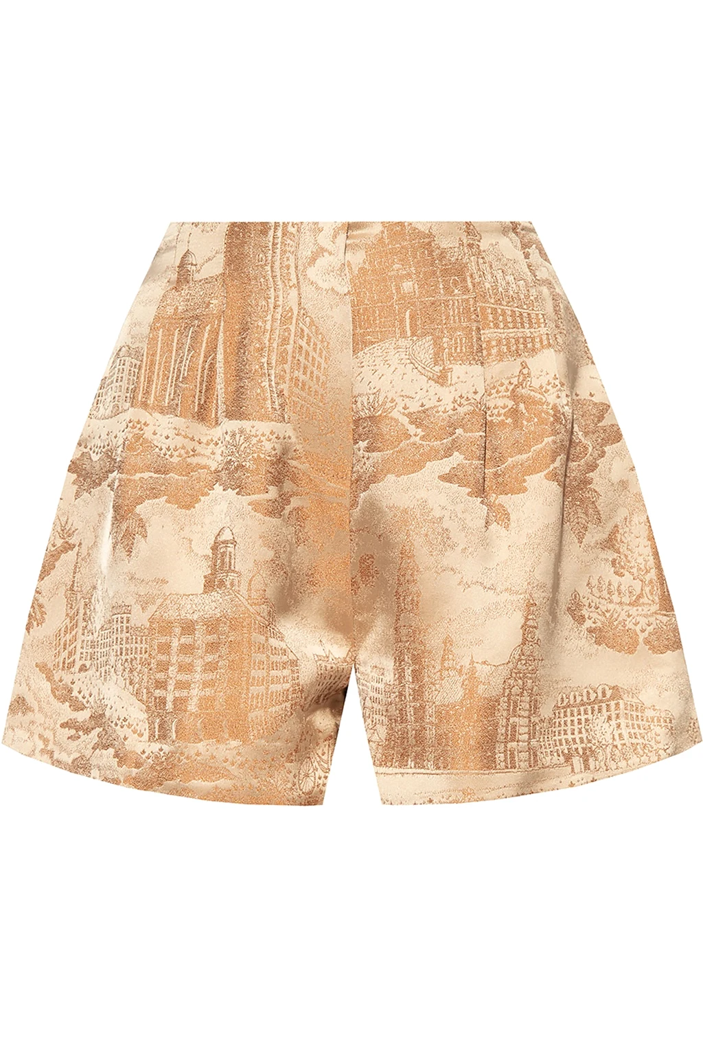 beige Patterned shorts