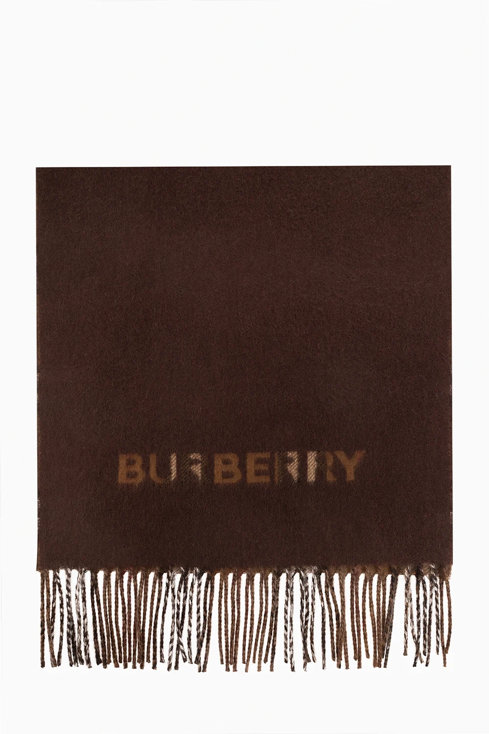 Reversible cashmere scarf