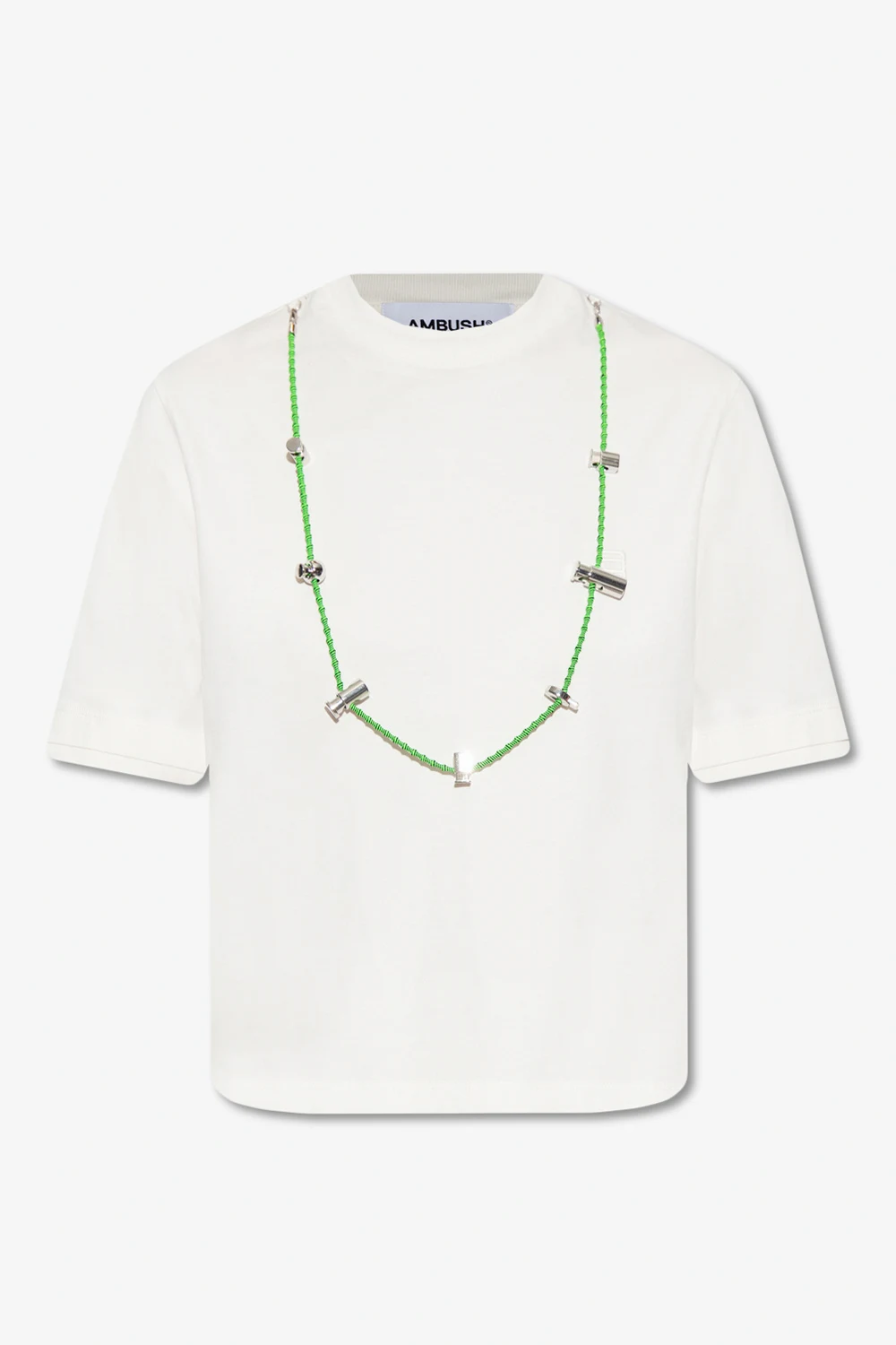 WHITE Appliquéd T-shirt
