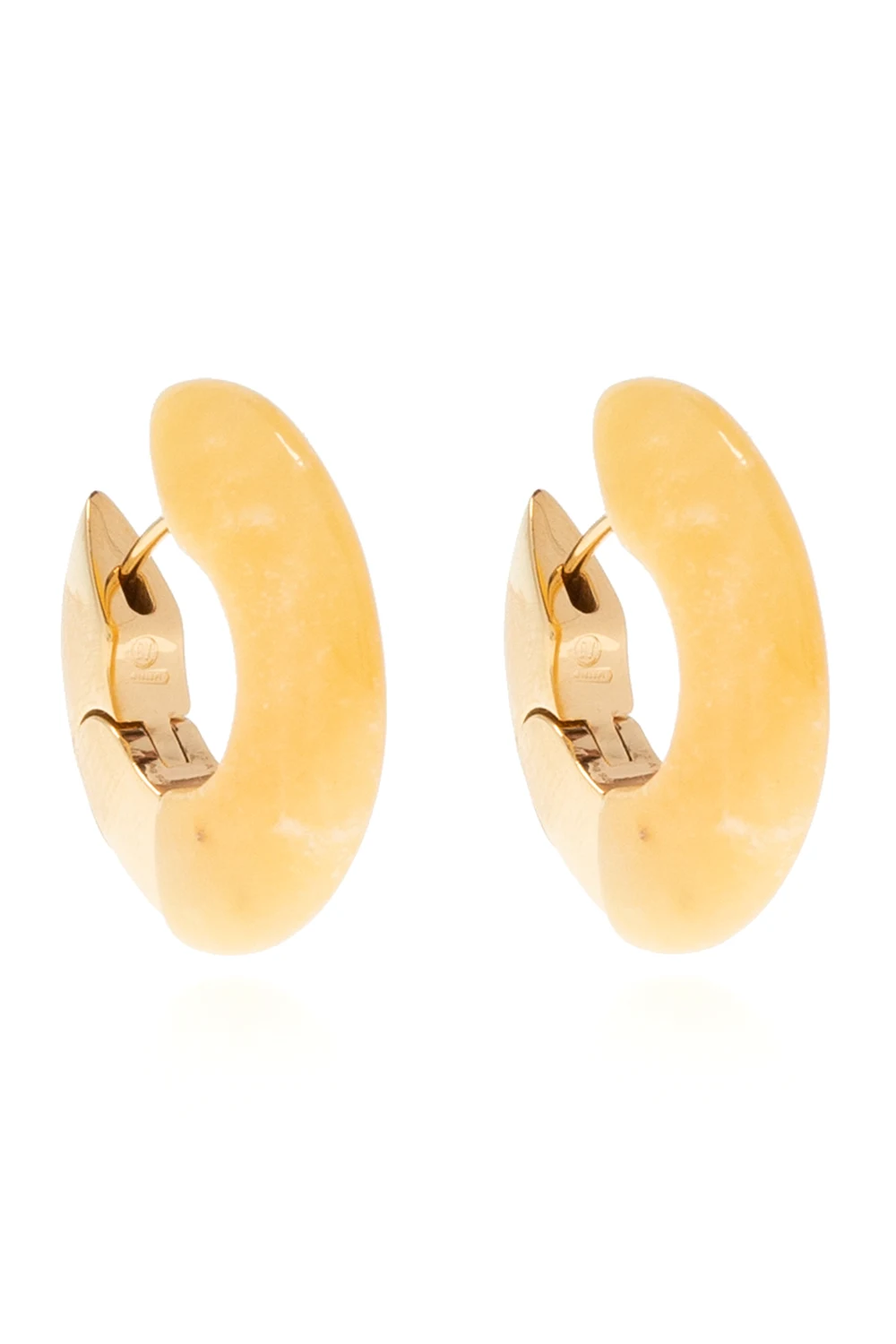Earrings with yellow quartz