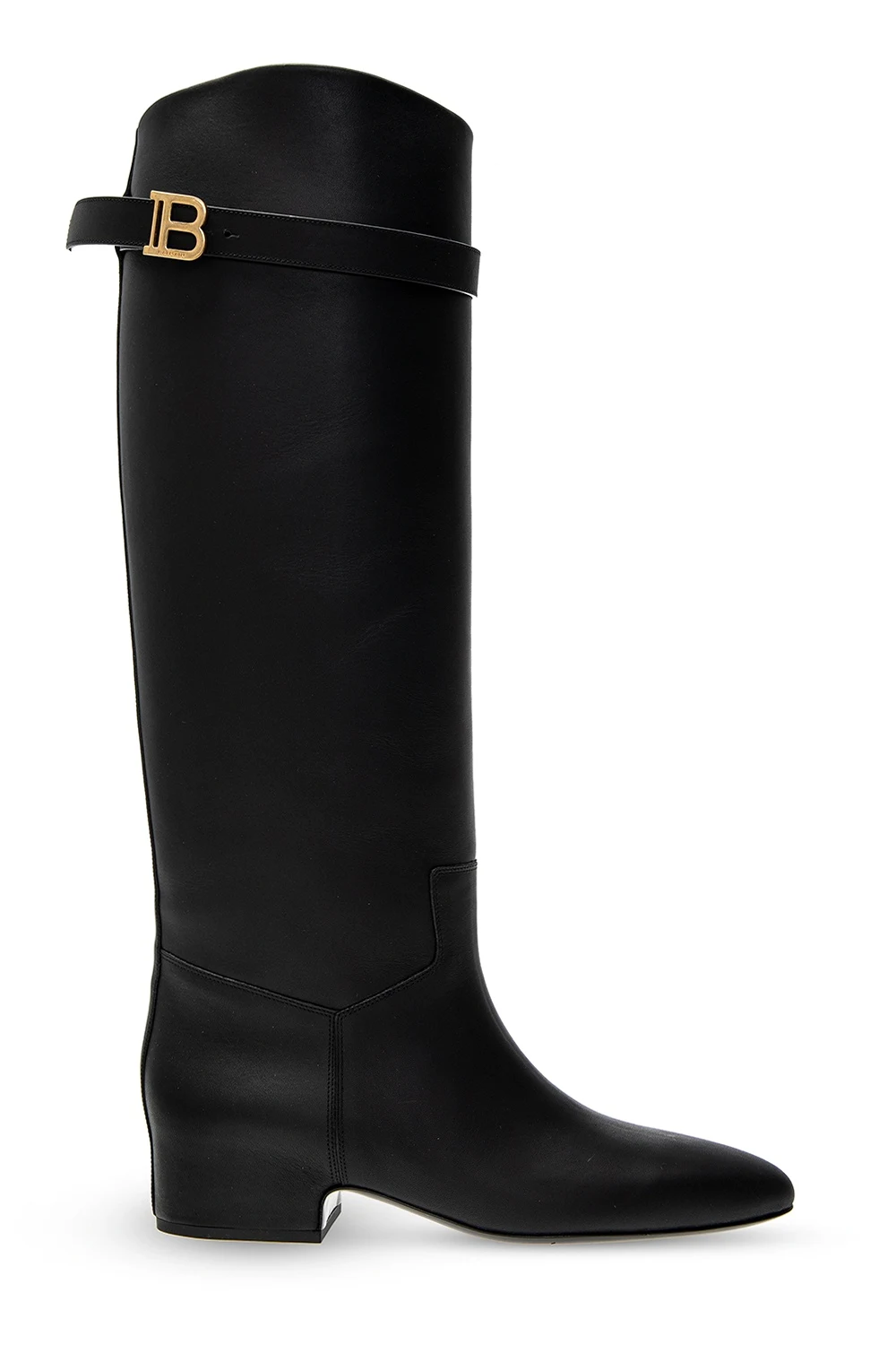 Leather knee-high boots