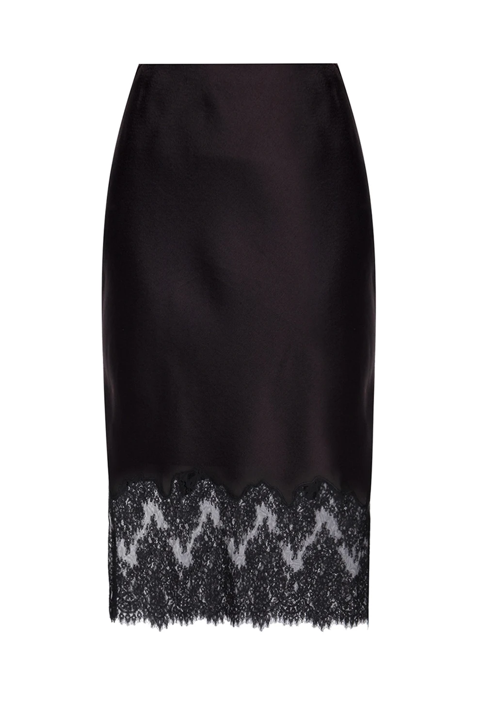 BLACK ‘Bridgette’ lace-trimmed skirt