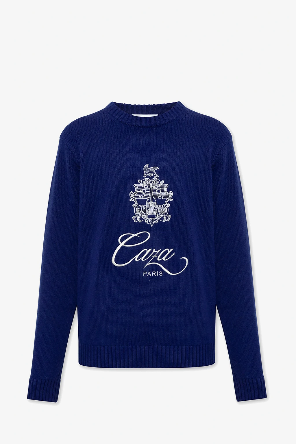 Wool sweater with logo