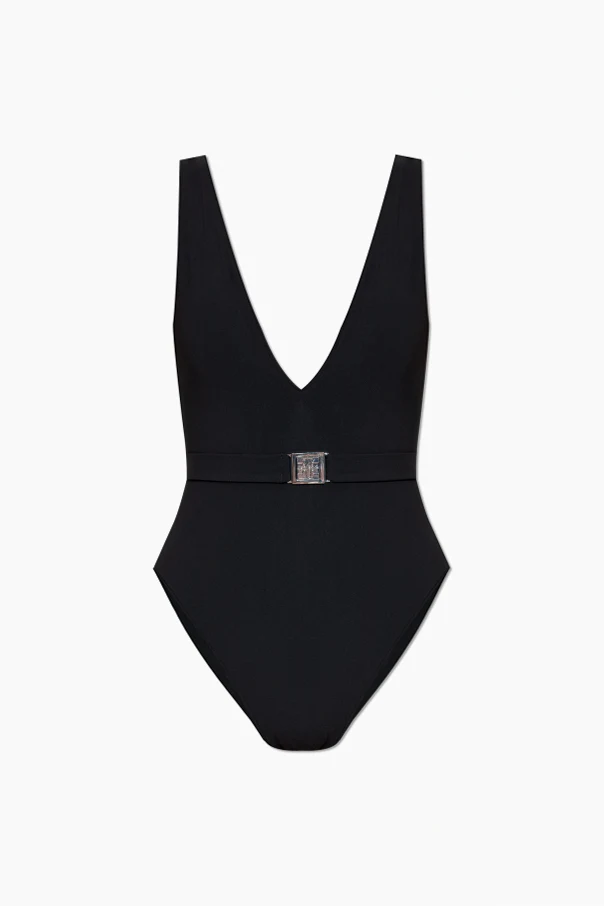 CZARNY Jednoczęściowy kostium kąpielowy