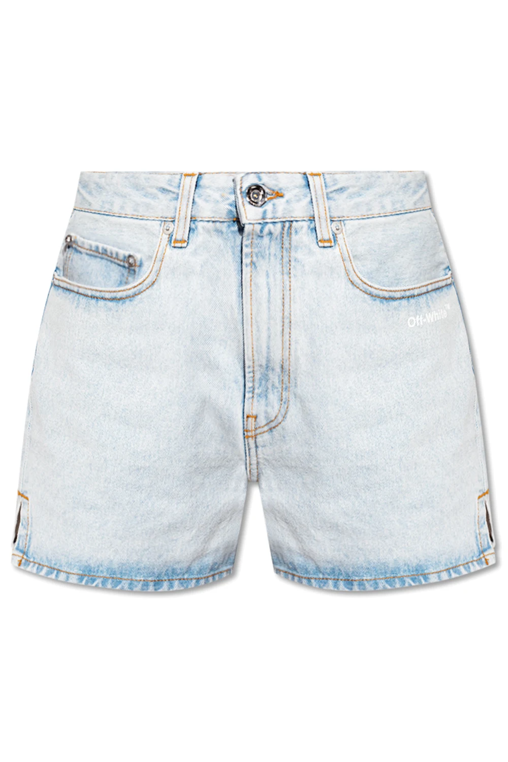 Denim shorts with logo