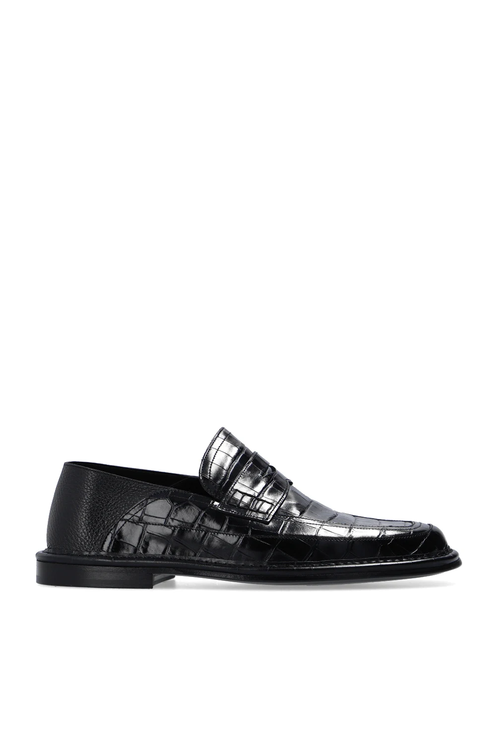 BLACK Leather loafers