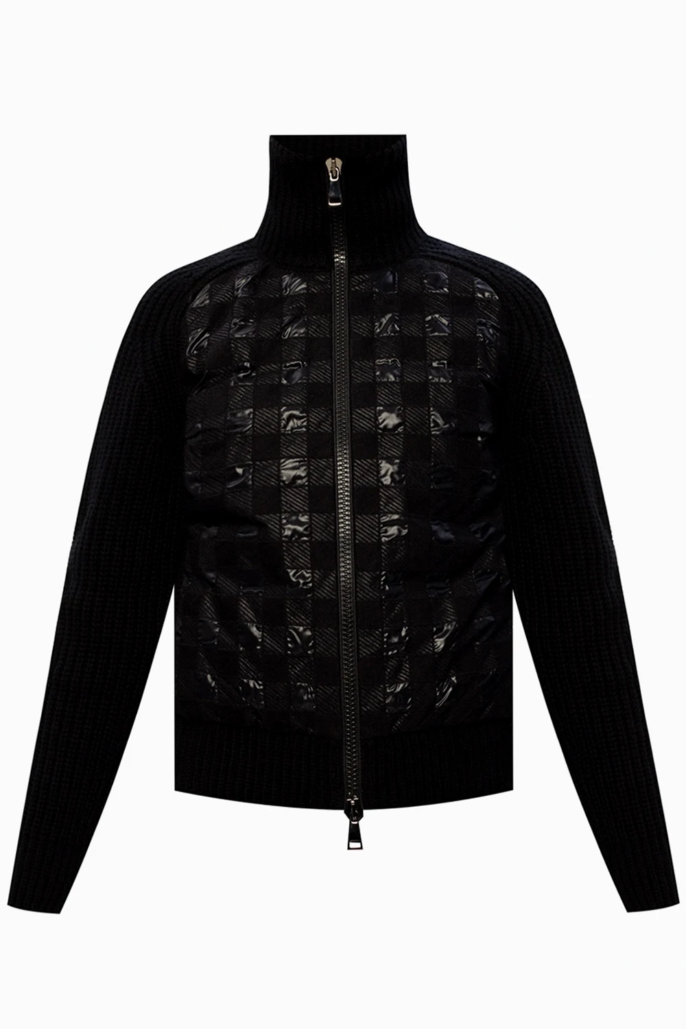 Ribbed cardigan with logo