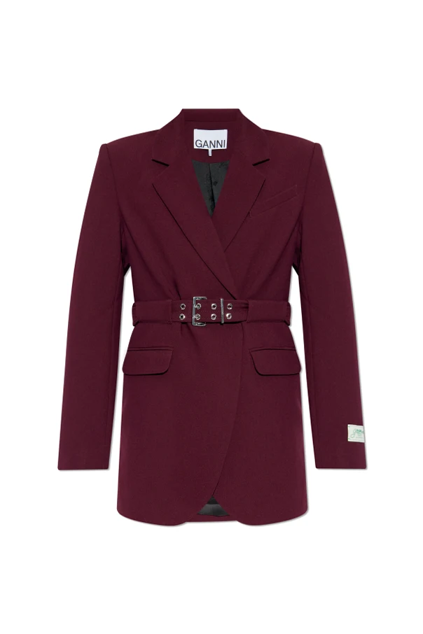 BURGUNDER Blazer mit Gürtel