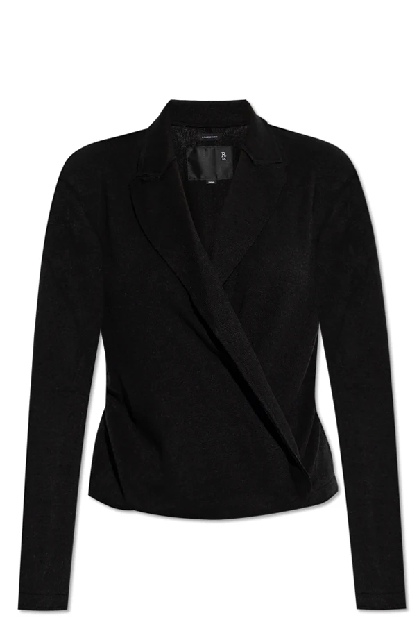 SCHWARZ Wickelbluse