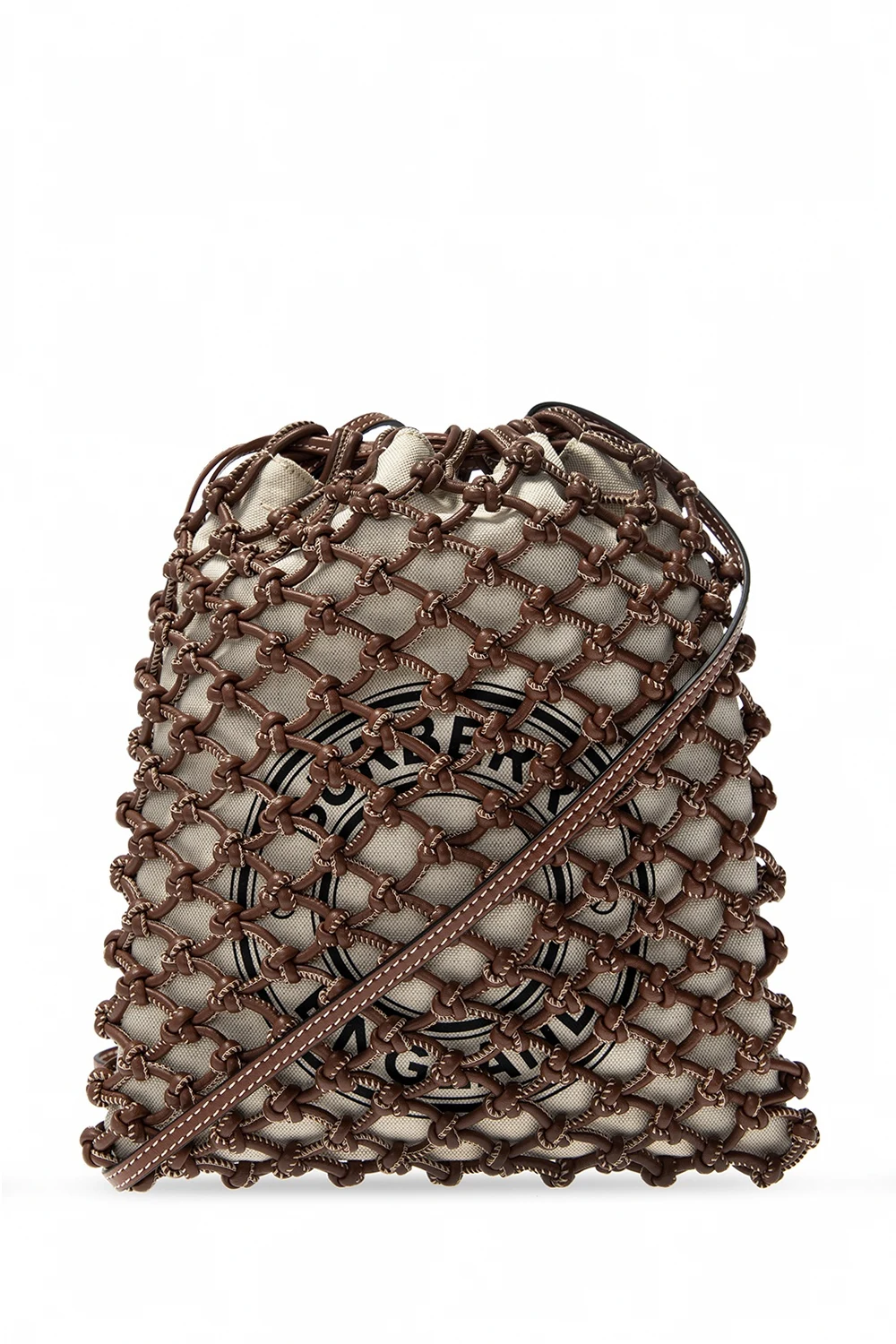 beige Woven shoulder bag
