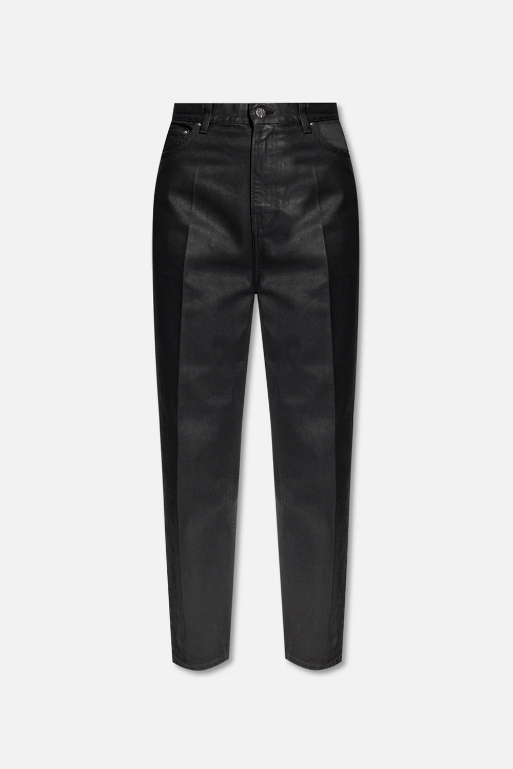 Woskowane jeansy typu ‘tapered’