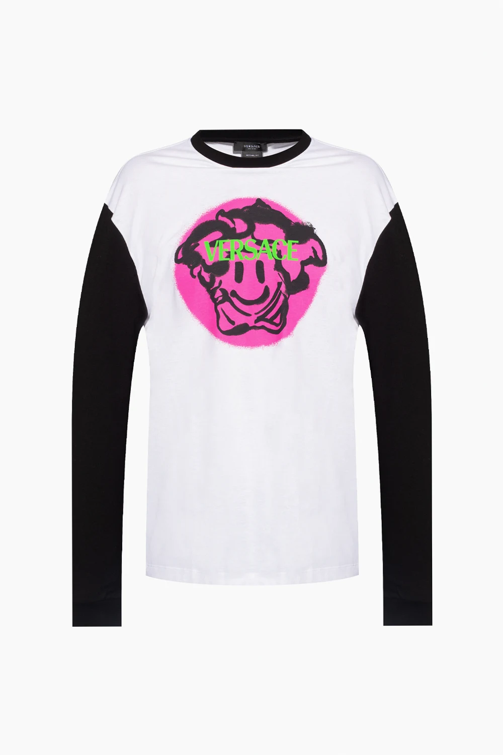 WHITE T-shirt with long sleeves