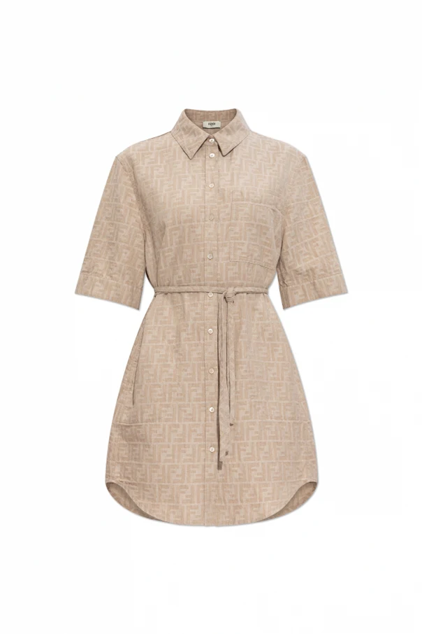 BEIGE Kleid mit Monogramm