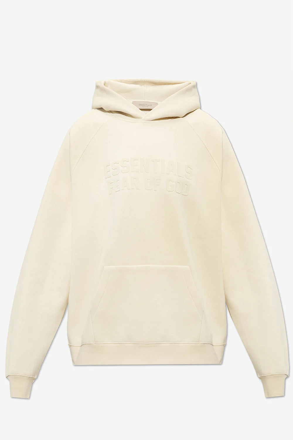 cream Hoodie with logo pattern