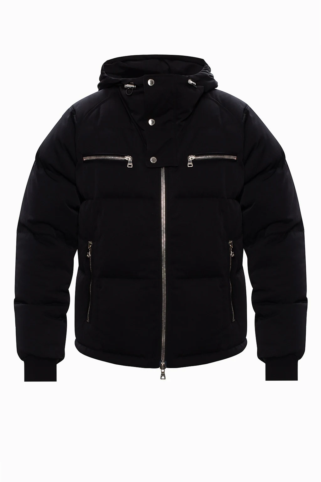 BLACK Quilted down jacket