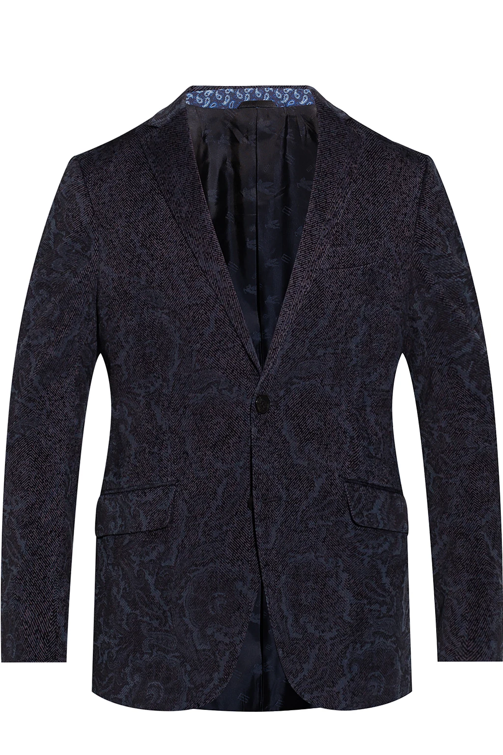 Velvet blazer with notch lapels