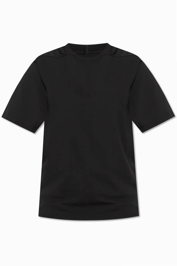 SCHWARZ Baumwoll-T-Shirt mit Rundhalsausschnitt