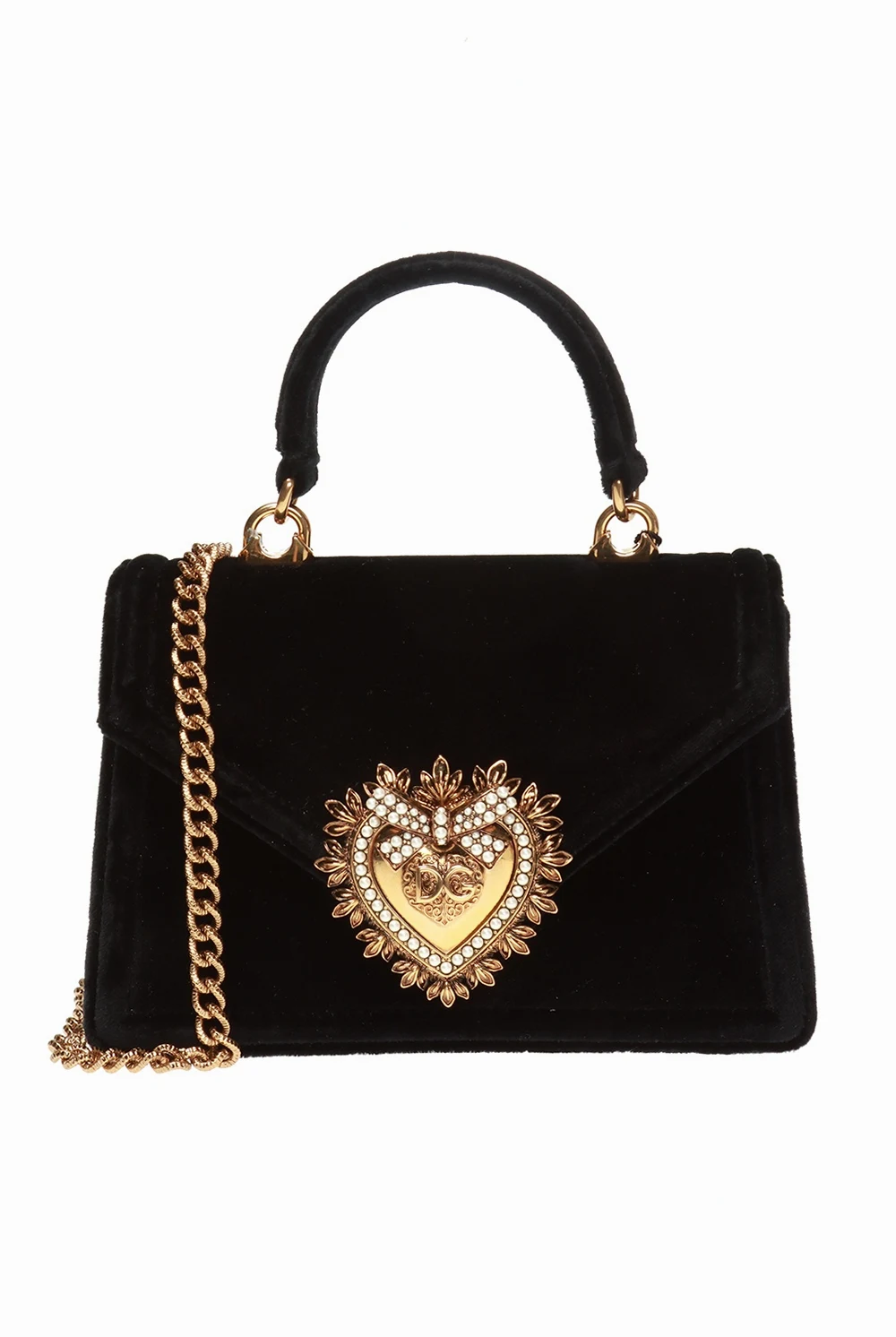 BLACK ‘Devotion’ velvet shoulder bag