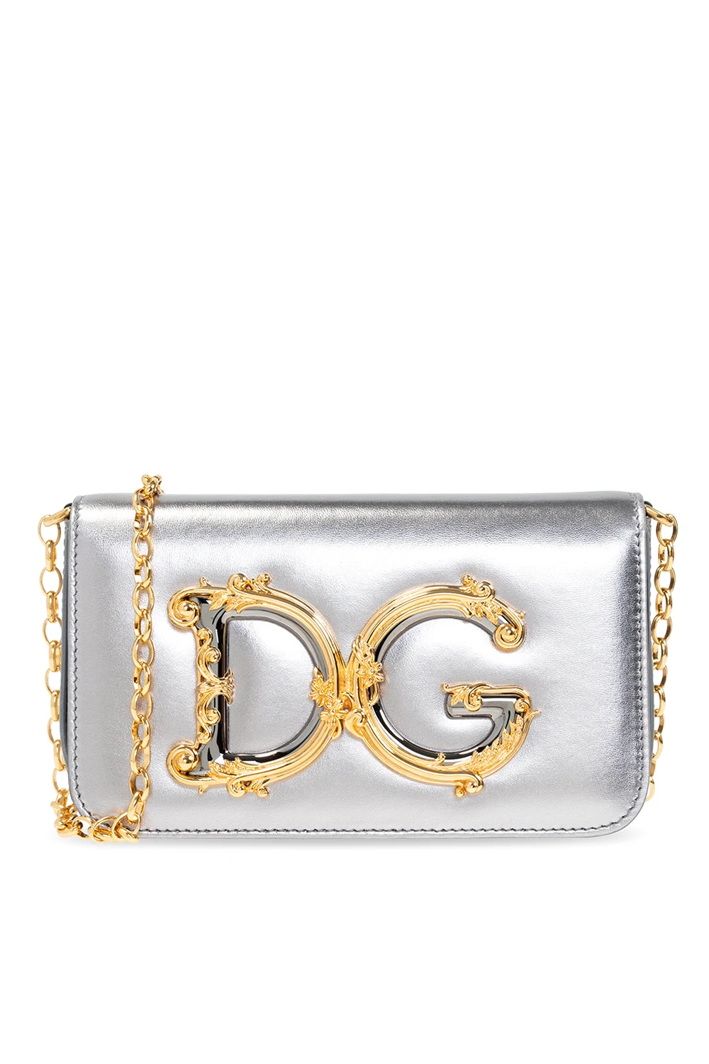 SILVER Logo-appliquéd shoulder bag