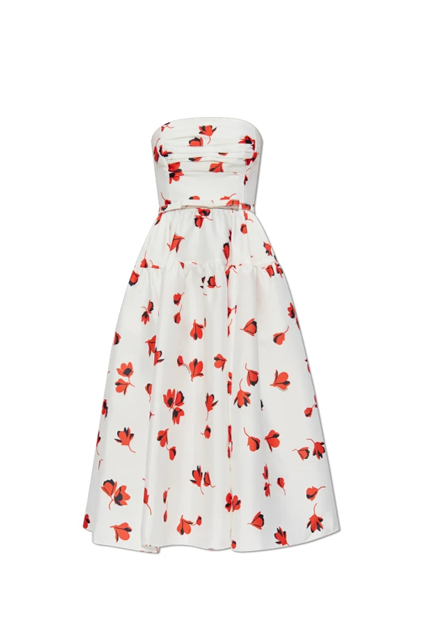 WHITE Dress with floral motif