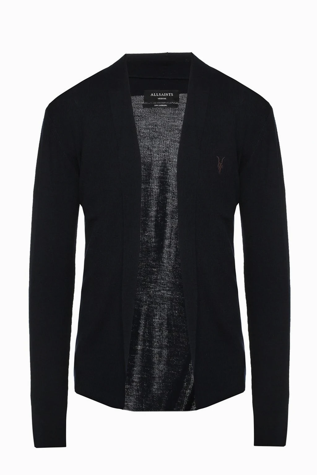 NAVY BLUE 'Mode' logo-embroidered cardigan