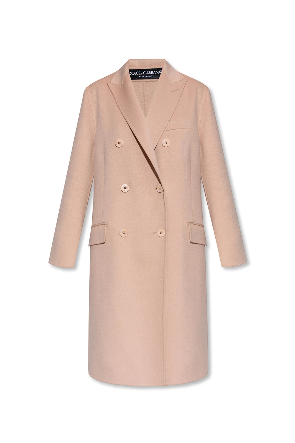 Coat with peak lapels