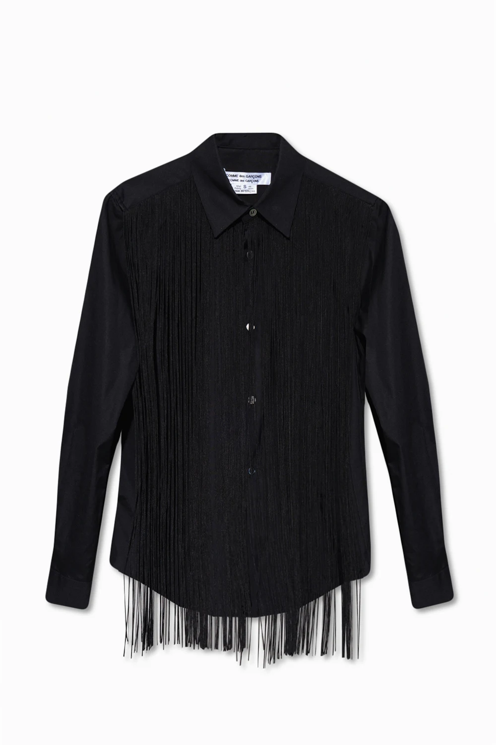 BLACK Fringed shirt