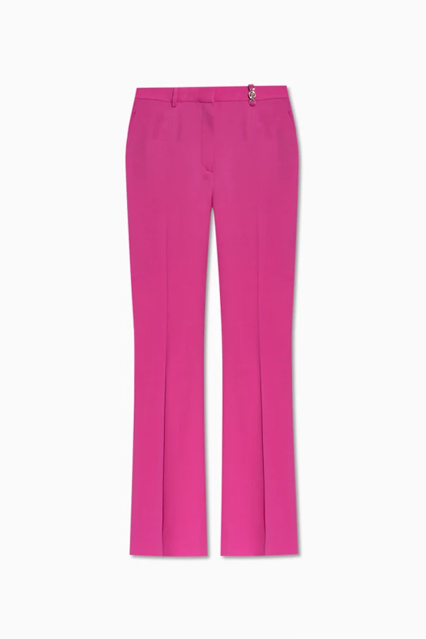 PINK Wool pleated trousers