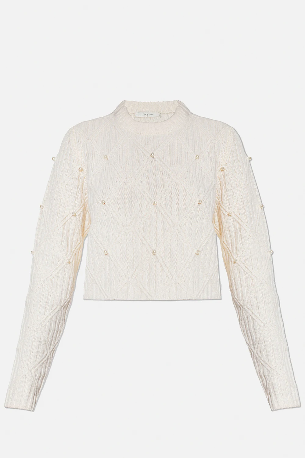cream ‘DandanGZ’ cropped sweater