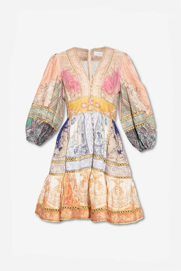 Patterned linen dress