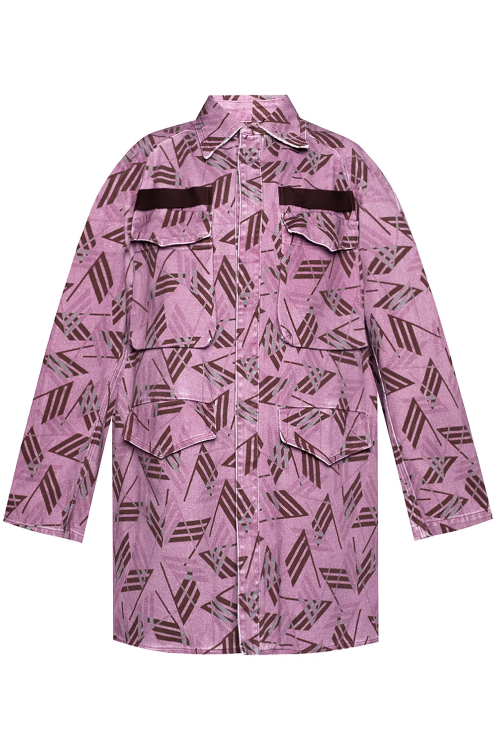 Coat with logo