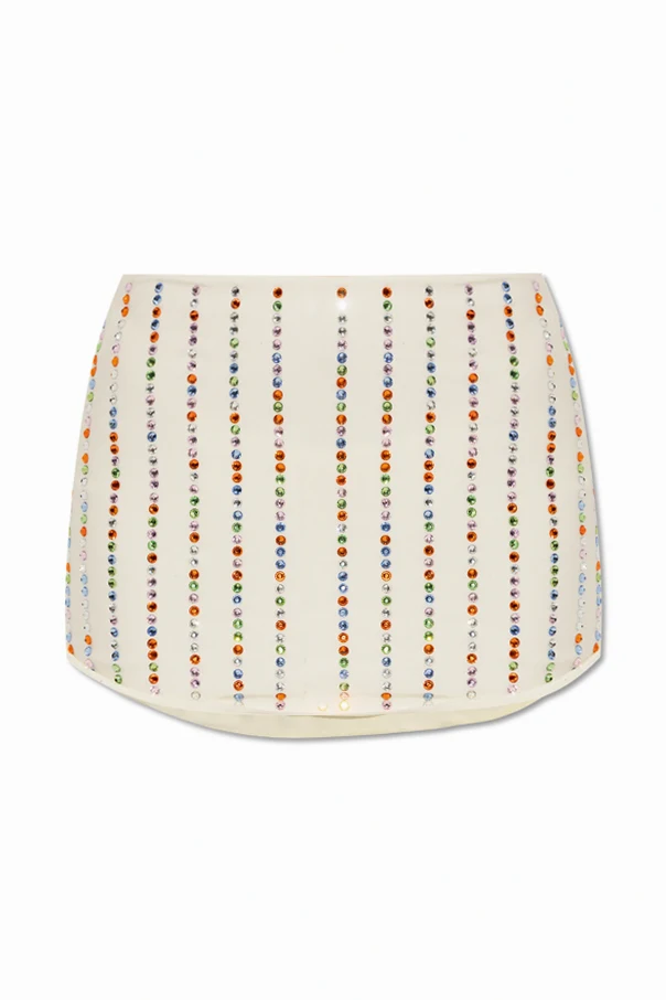 WEISS Rock mit dekorativem Besatz