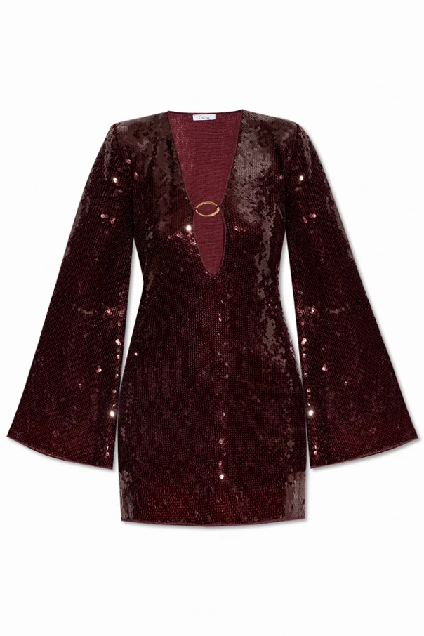 BURGUNDER Paillettenkleid