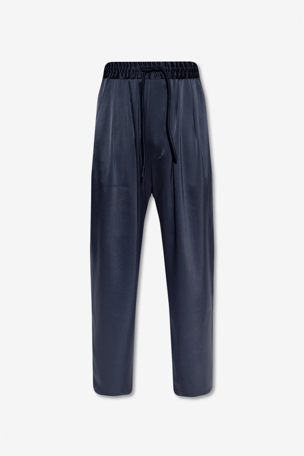 NAVY BLUE ‘Jiro’ satin trousers