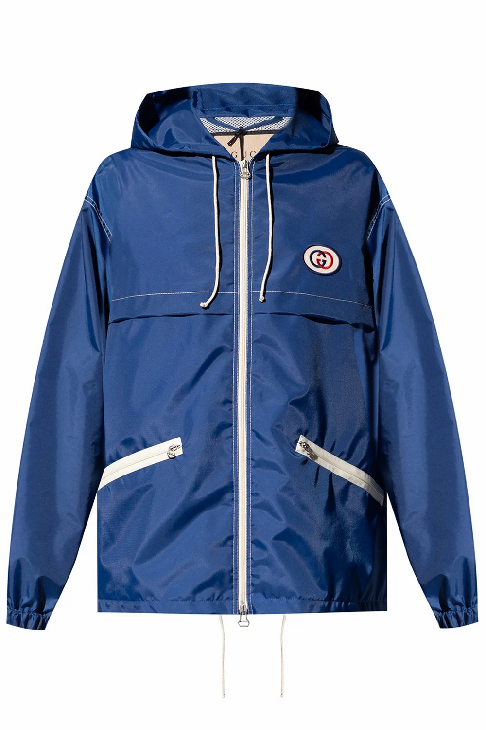 Hooded jacket with logo