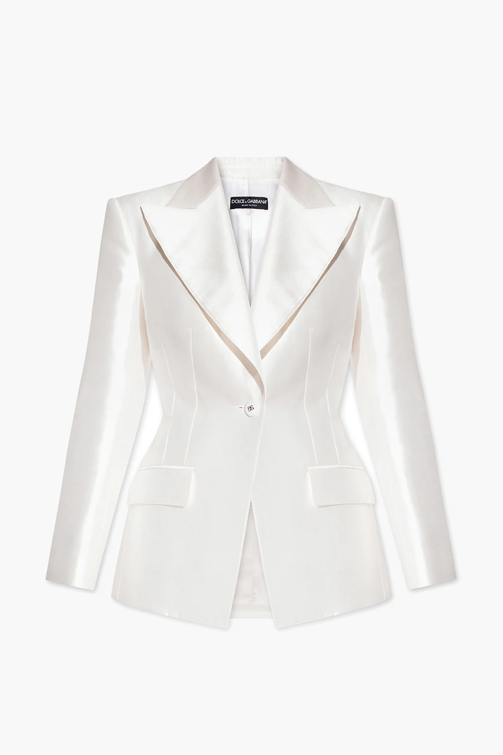 WHITE Silk blazer