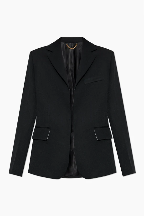 SCHWARZ Einreihiger Blazer mit einfachem Rückenschlitz