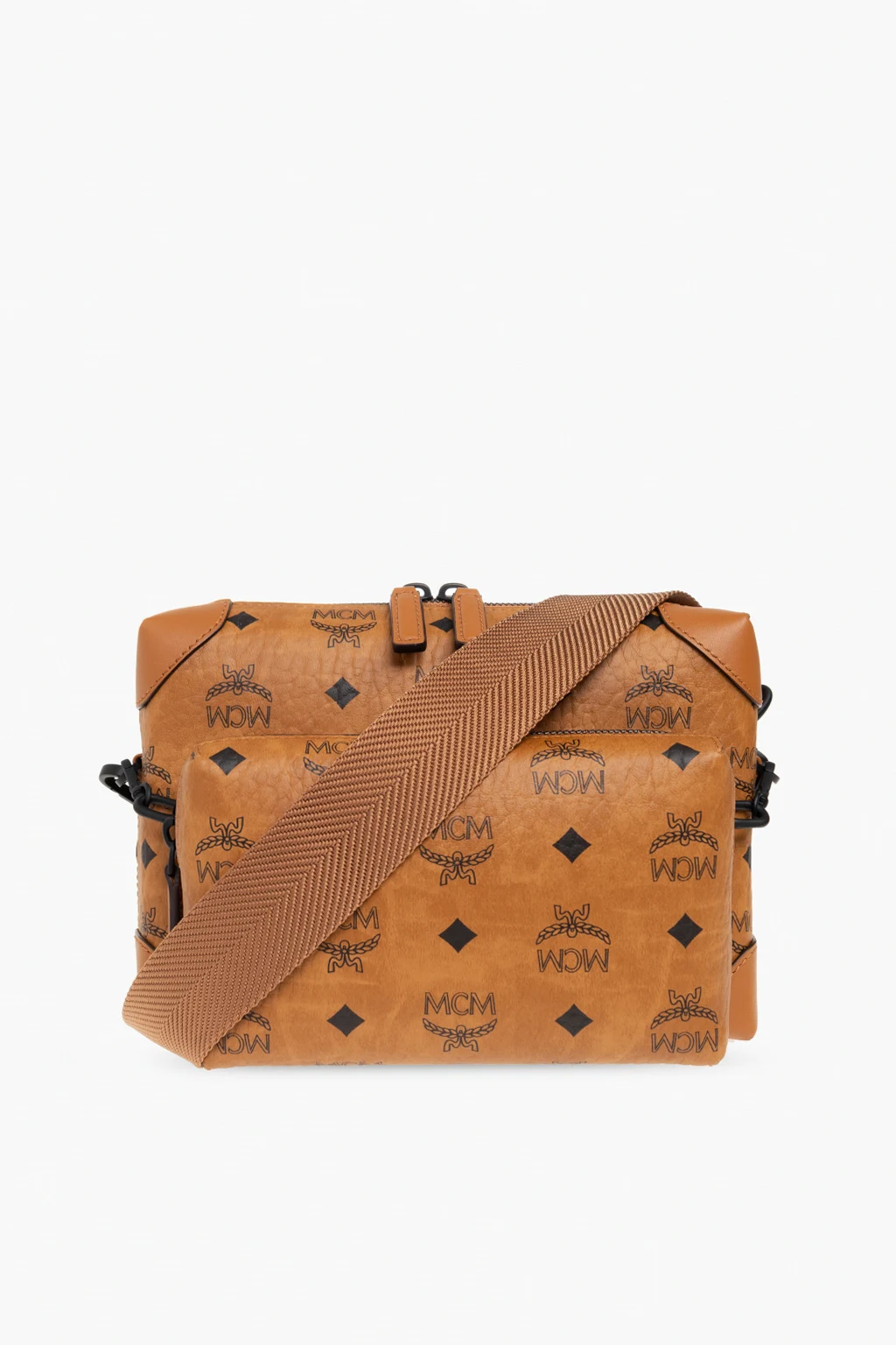 BROWN ‘Klassik’ shoulder bag with detachable pouch