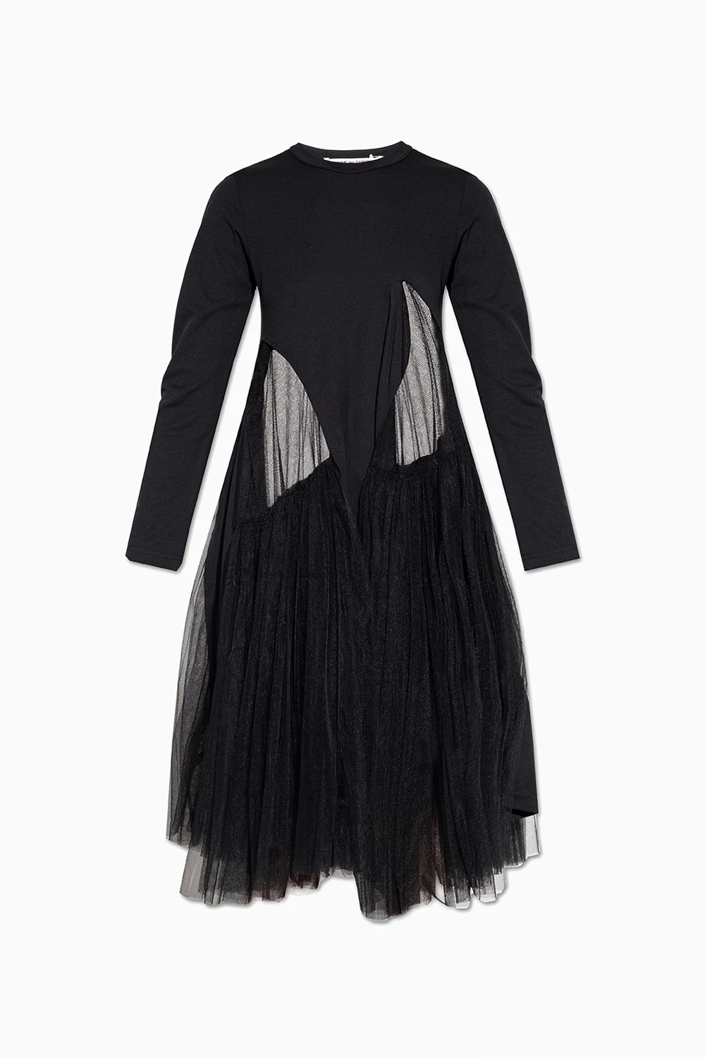 BLACK Tulle-trimmed dress
