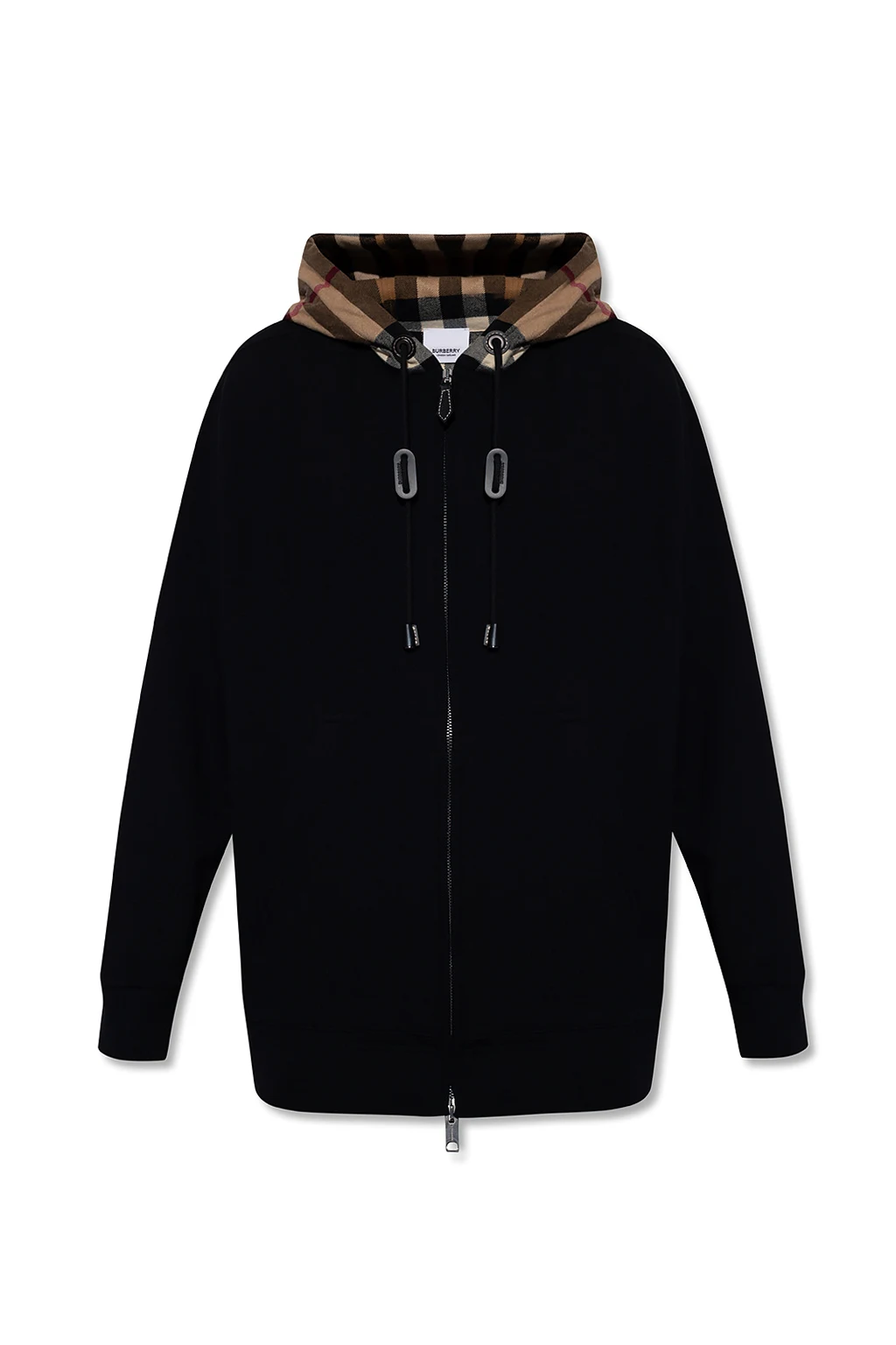 BLACK Checked hoodie