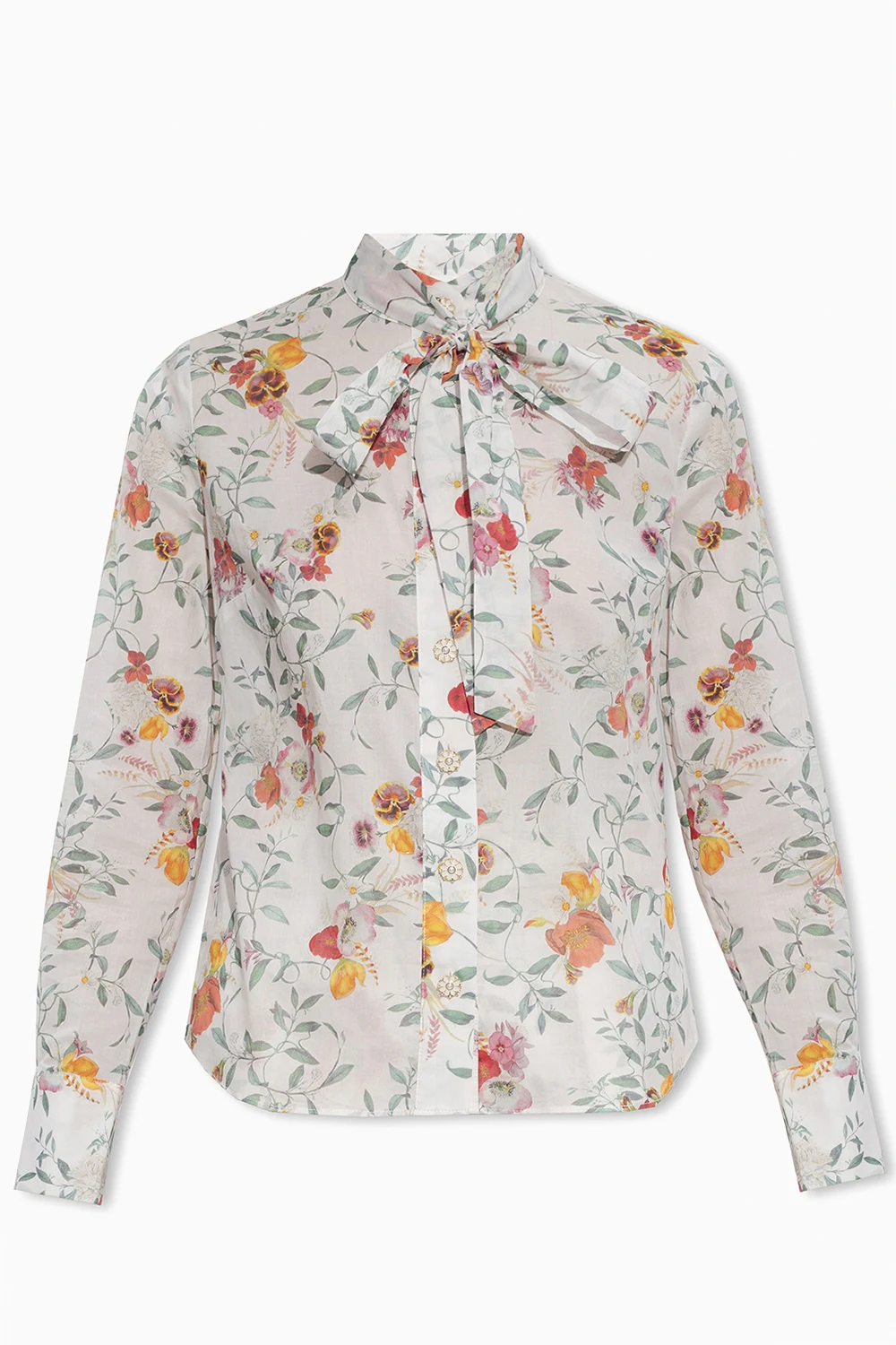 Shirt with floral motif