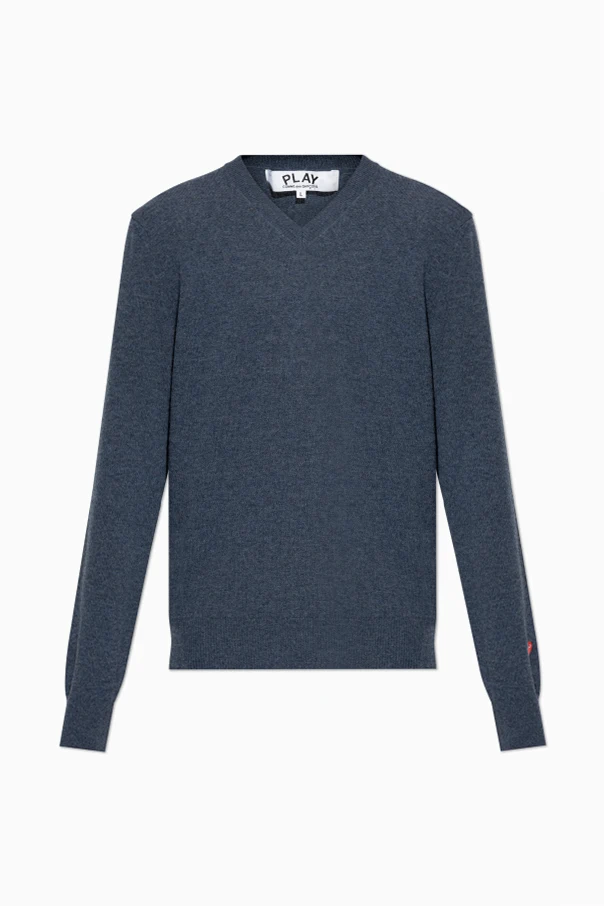 BLAU Pullover mit V-Ausschnitt