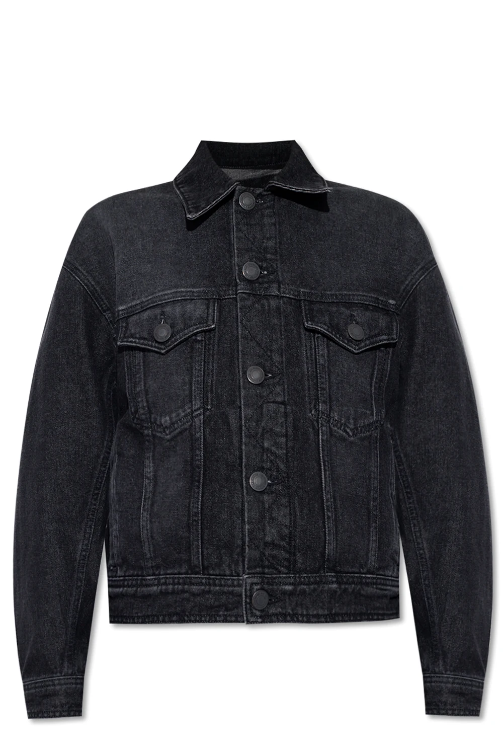 Distressed denim jacket
